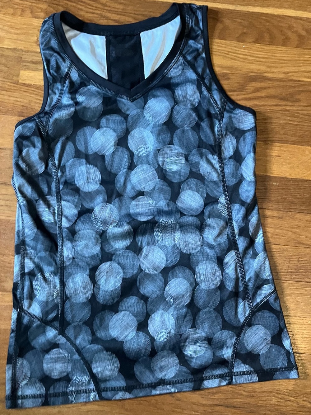 tek gear Black and Gray Dot-Print Athletic Tank